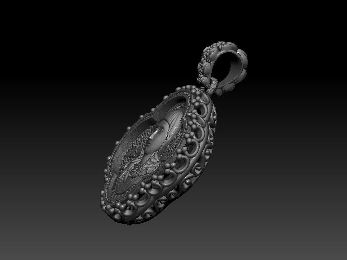 Santa Irene Chrysovalantou pendant 3D print model 3D print model_8