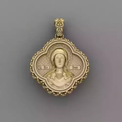 Santa Irene Chrysovalantou pendant 3D print model