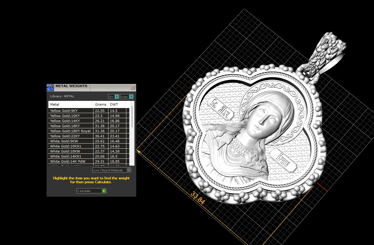 Santa Irene Chrysovalantou pendant 3D print model 3D print model_12