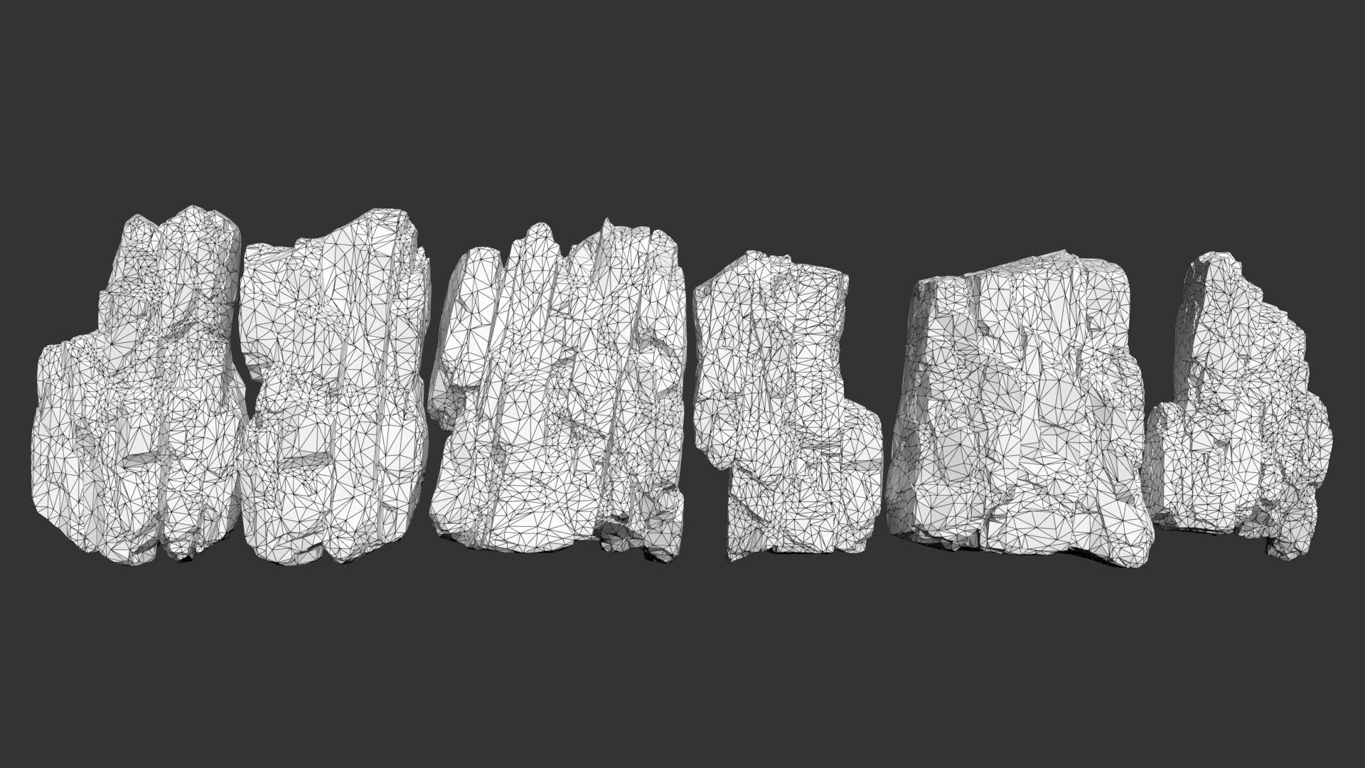 6 Modular Cliff Faces - 240909 Low-poly 3D model_8