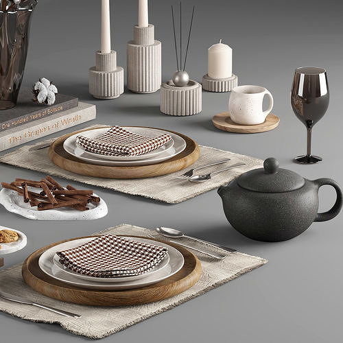 tableware set22 3D model 3