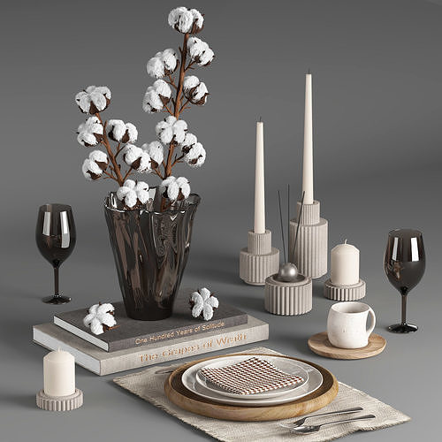 tableware set22 3D model 2