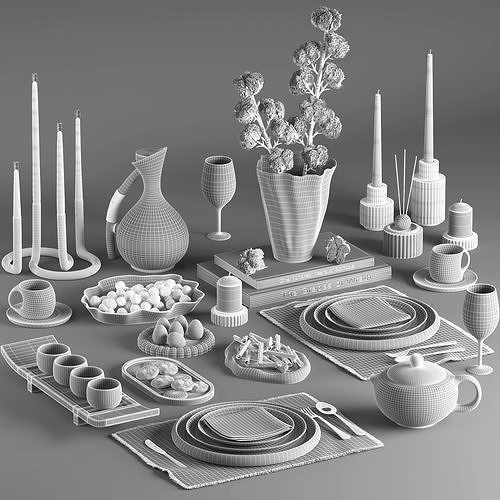 tableware set22 3D model 4