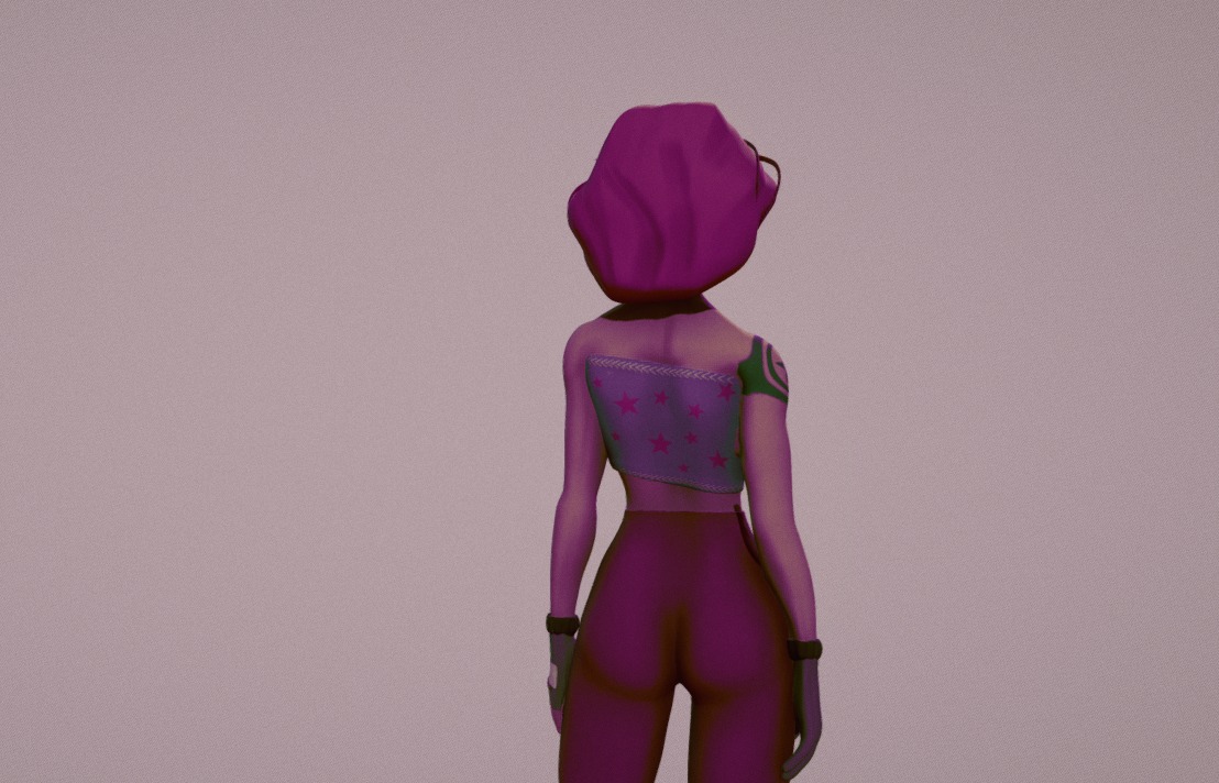 Stylized 3D Female Character Model Ready for Games Animations 3D model_2