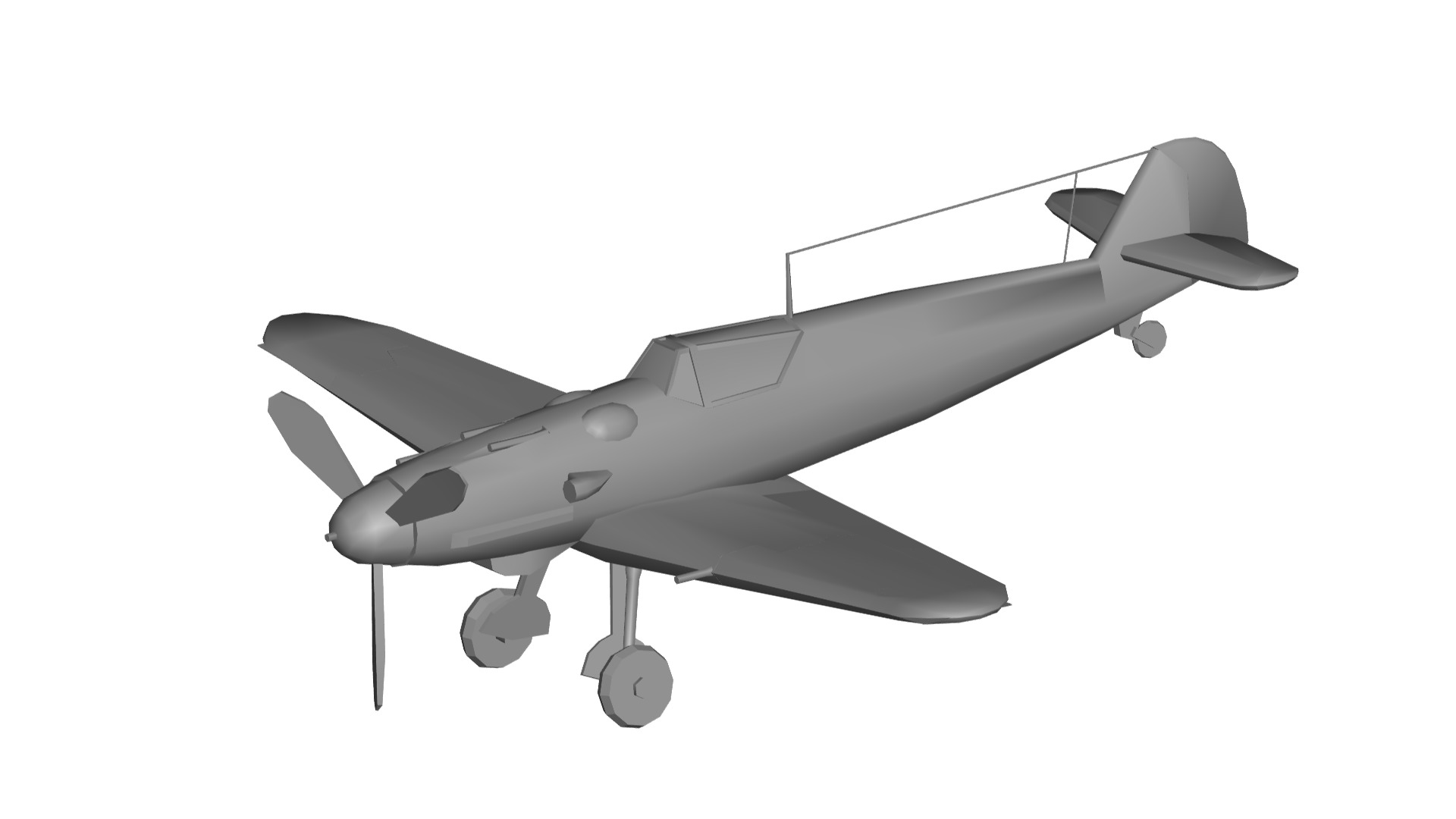 Messerschmitt Bf 109 3D model_1