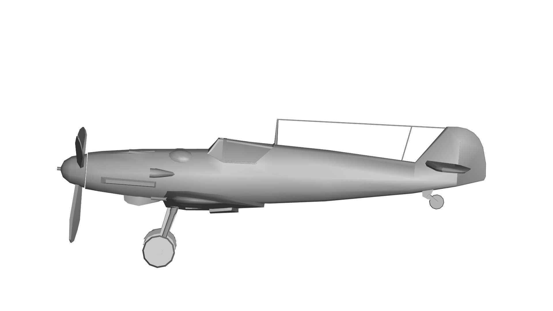 Messerschmitt Bf 109 3D model_3