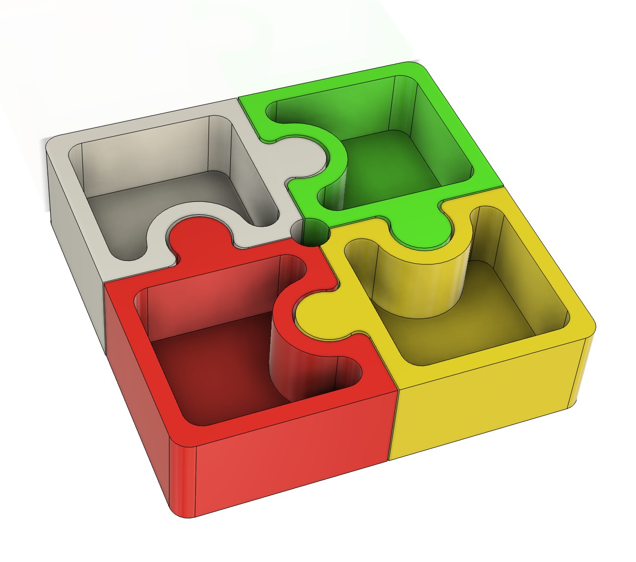 Puzzle Apero cup - Puzzle appetizer cup 3D print model_1