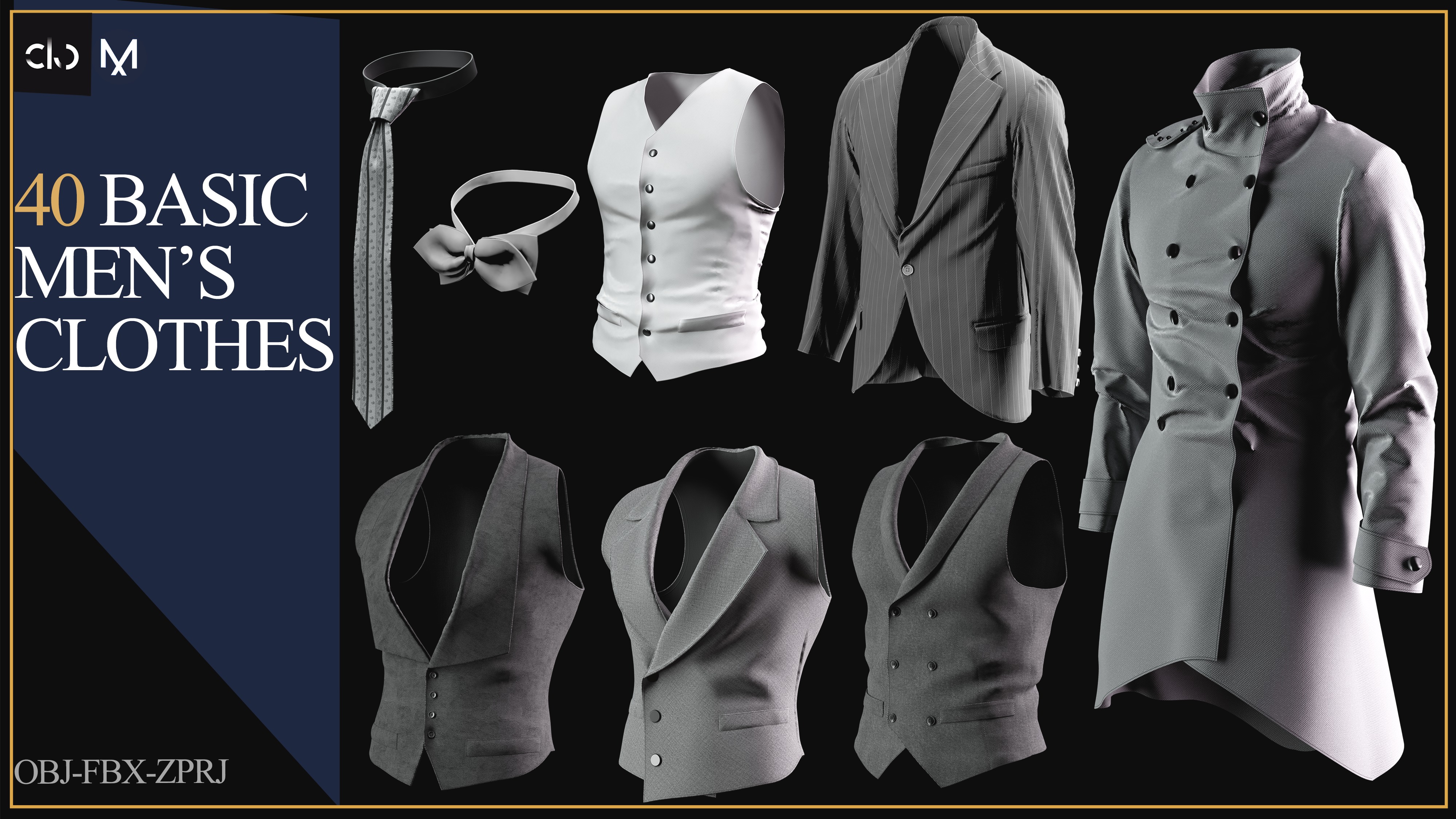 40 Men Clothes-MEGA PACK 3D print model_1