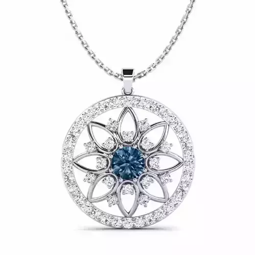 Women pendant necklace model