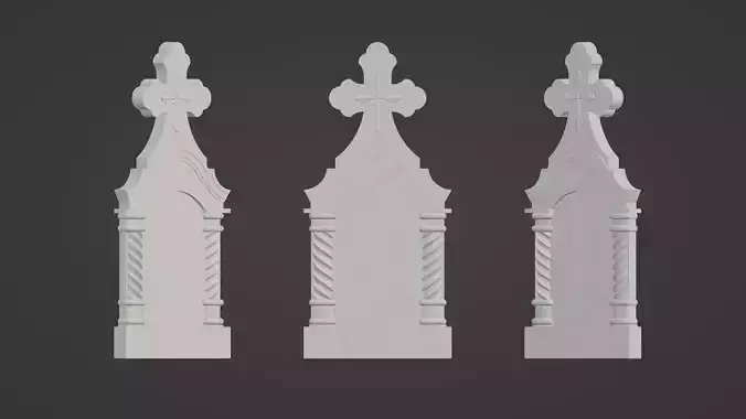 Cross with Columns 3D STL Model for CNC