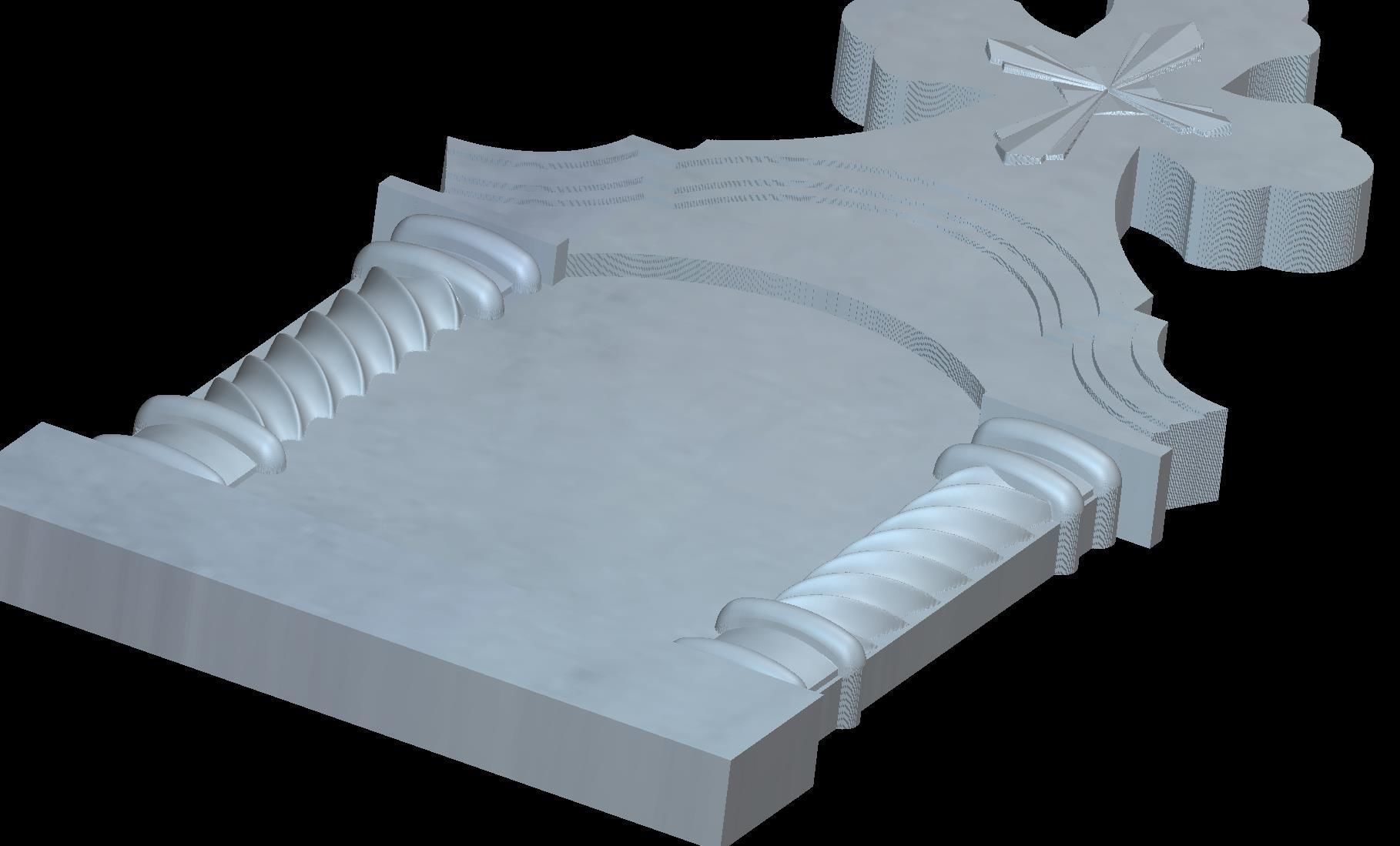 Cross with Columns 3D STL Model for CNC 3D print model_6