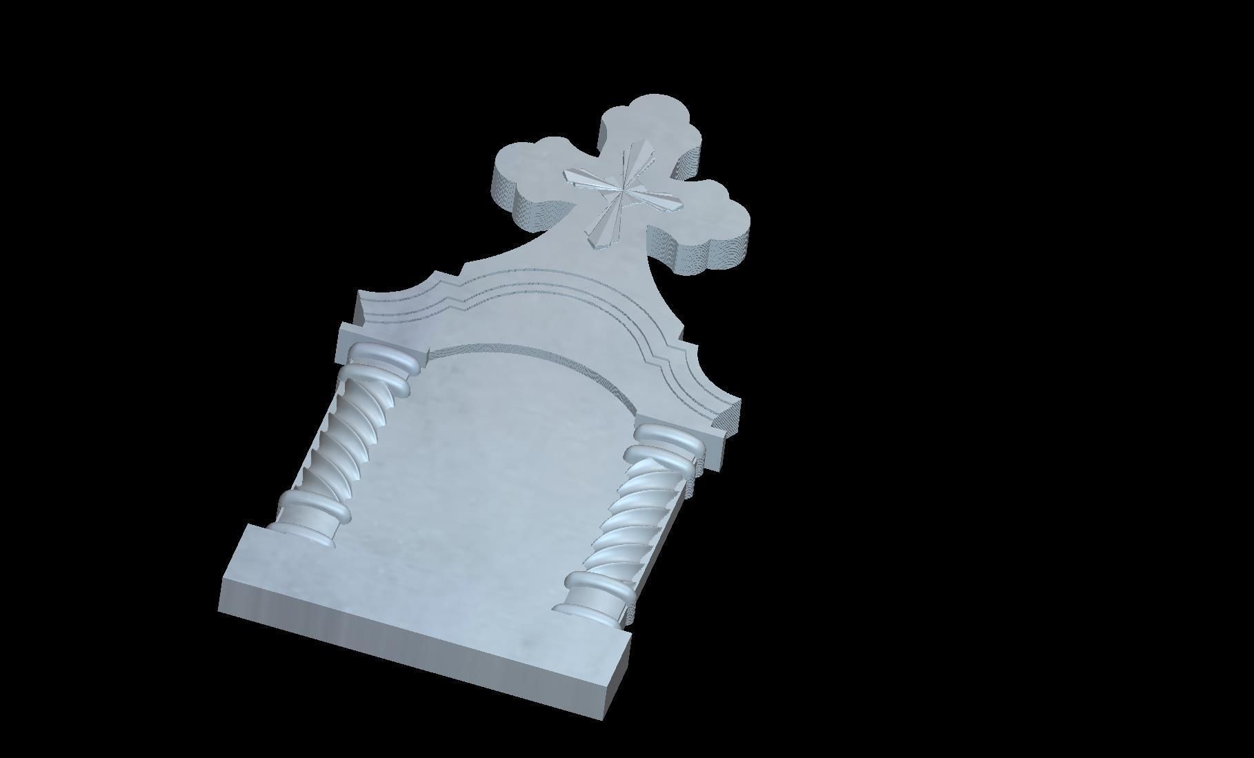 Cross with Columns 3D STL Model for CNC 3D print model_5