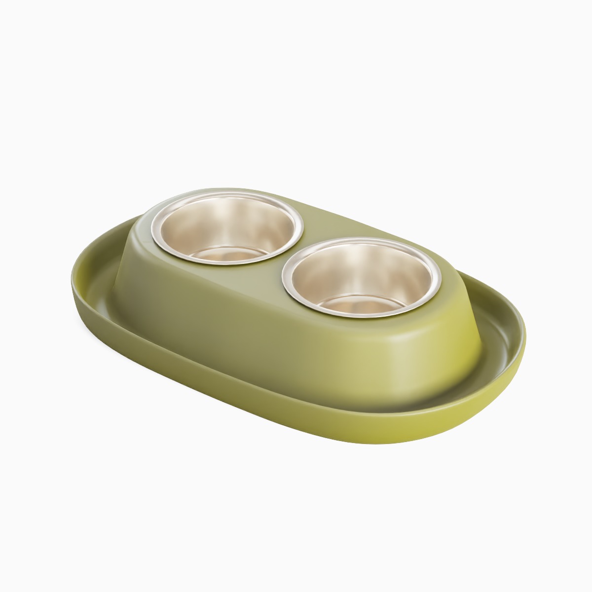 Plastic Pet Bowl 04 3D model_5