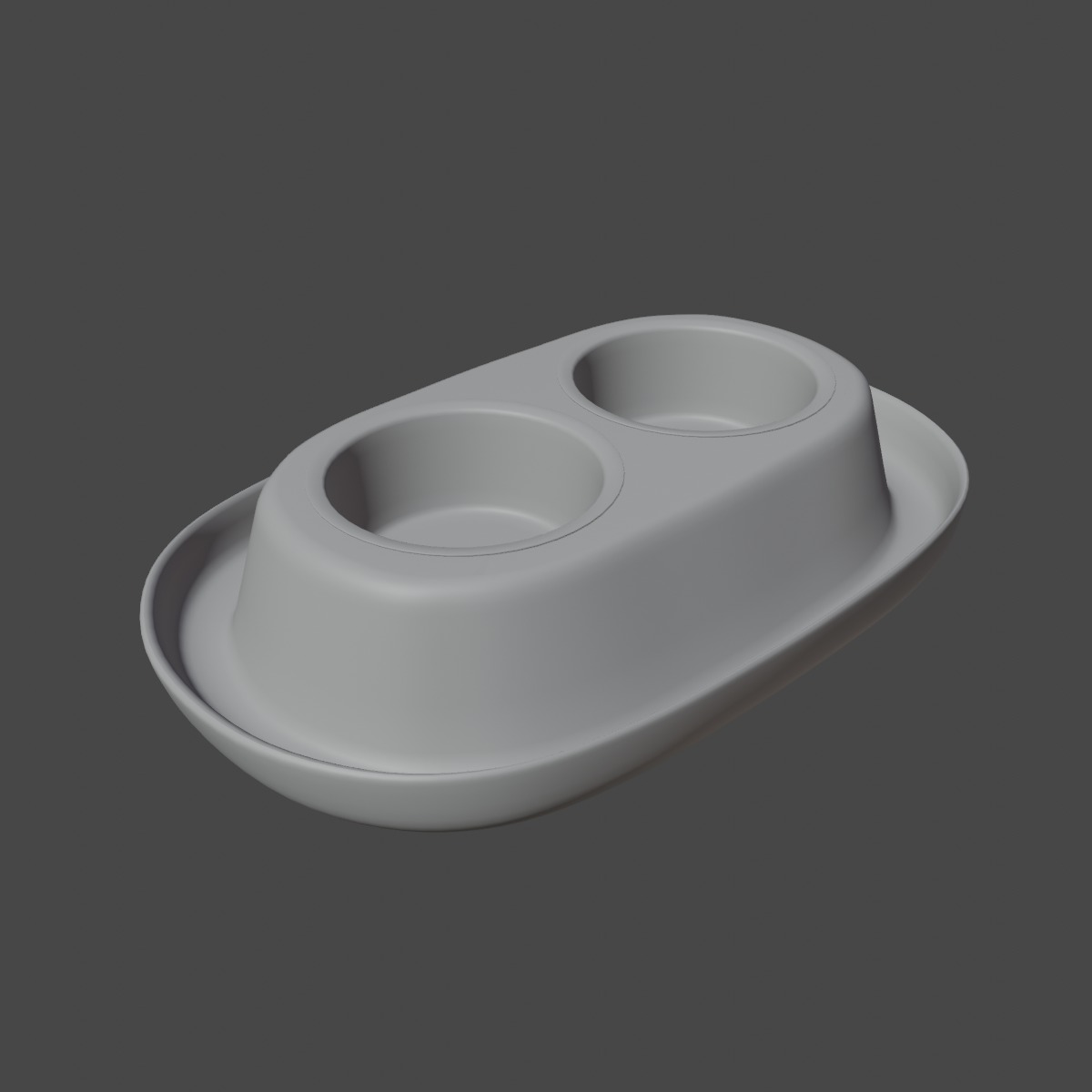 Plastic Pet Bowl 04 3D model_8