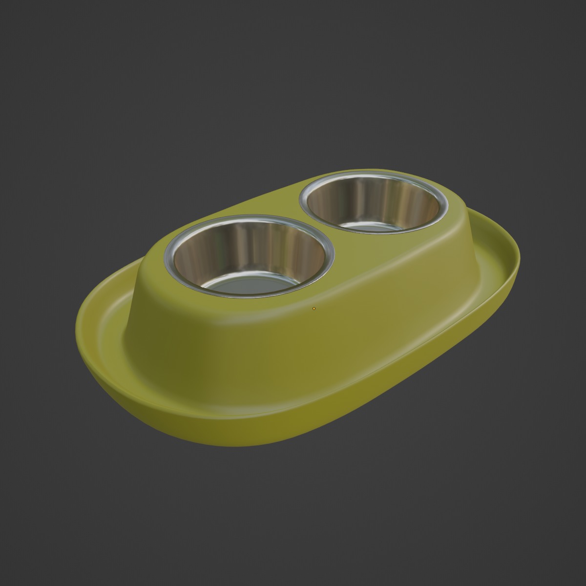 Plastic Pet Bowl 04 3D model_6