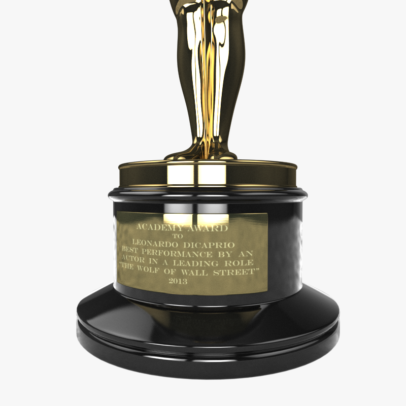 Oscar Award 3D model_8