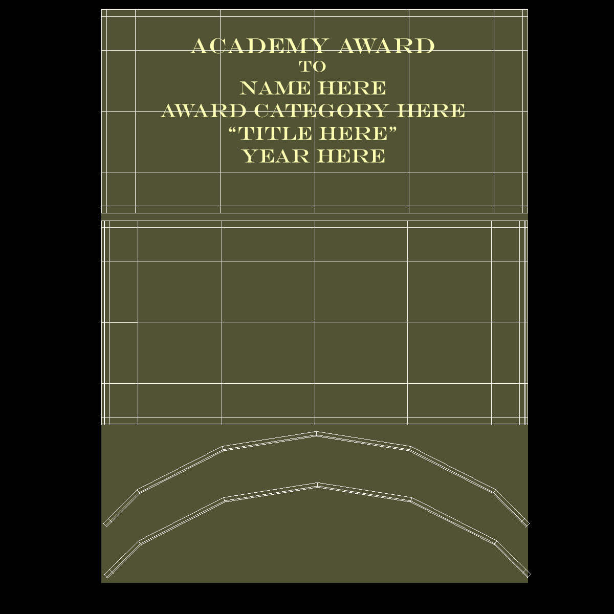 Oscar Award 3D model_14