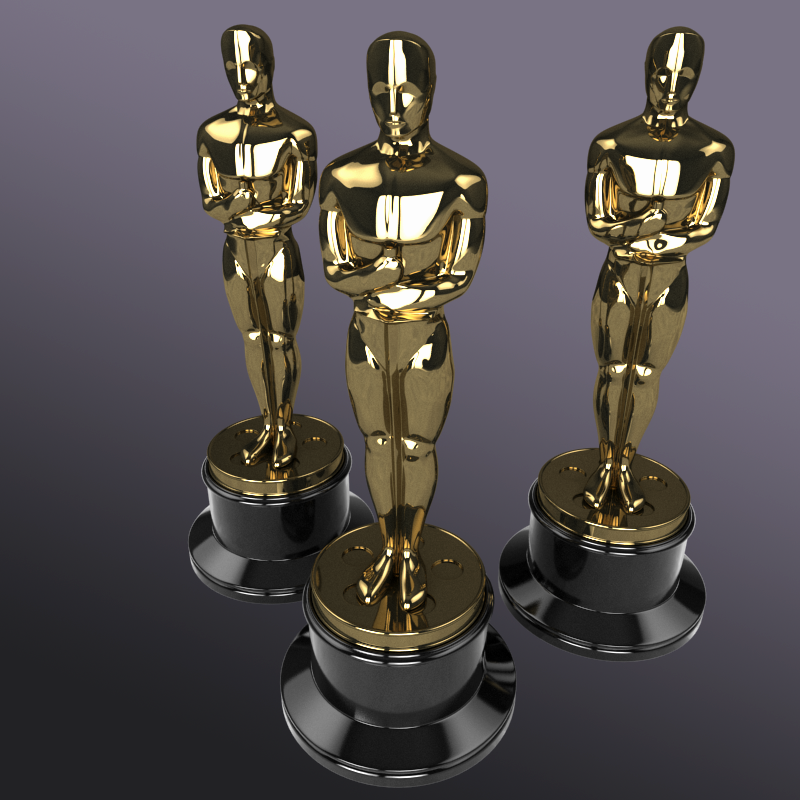 Oscar Award 3D model_5