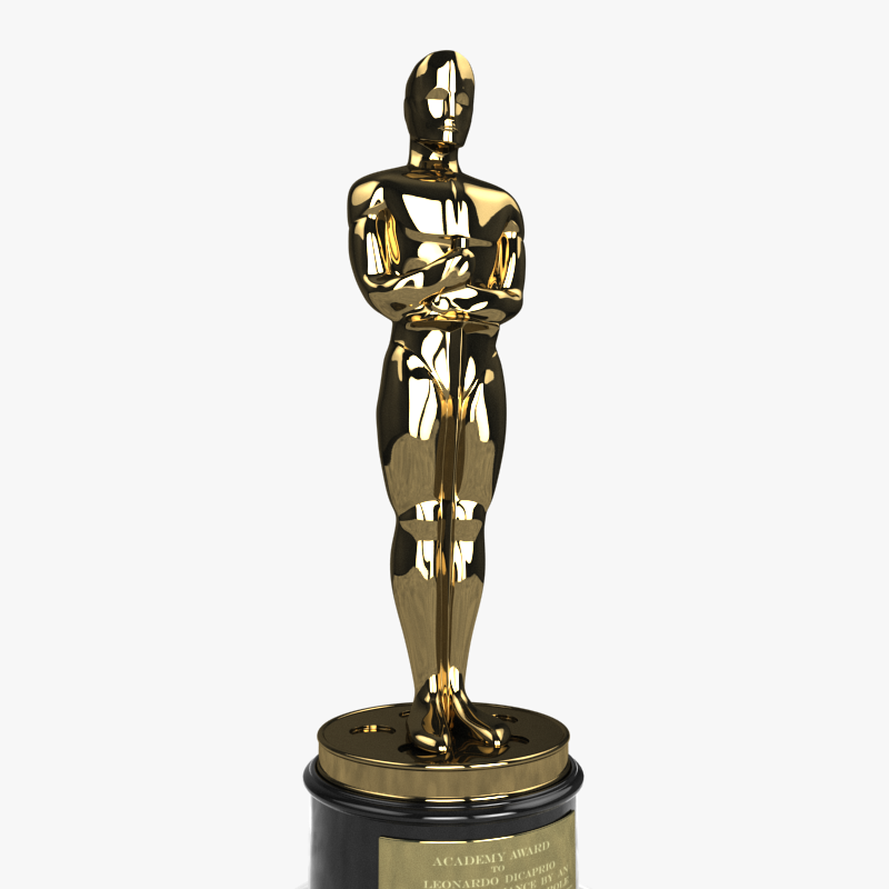 Oscar Award 3D model_7