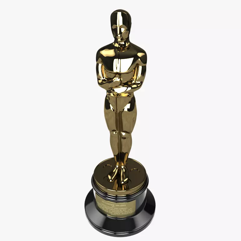 Oscar Award 3D model_0