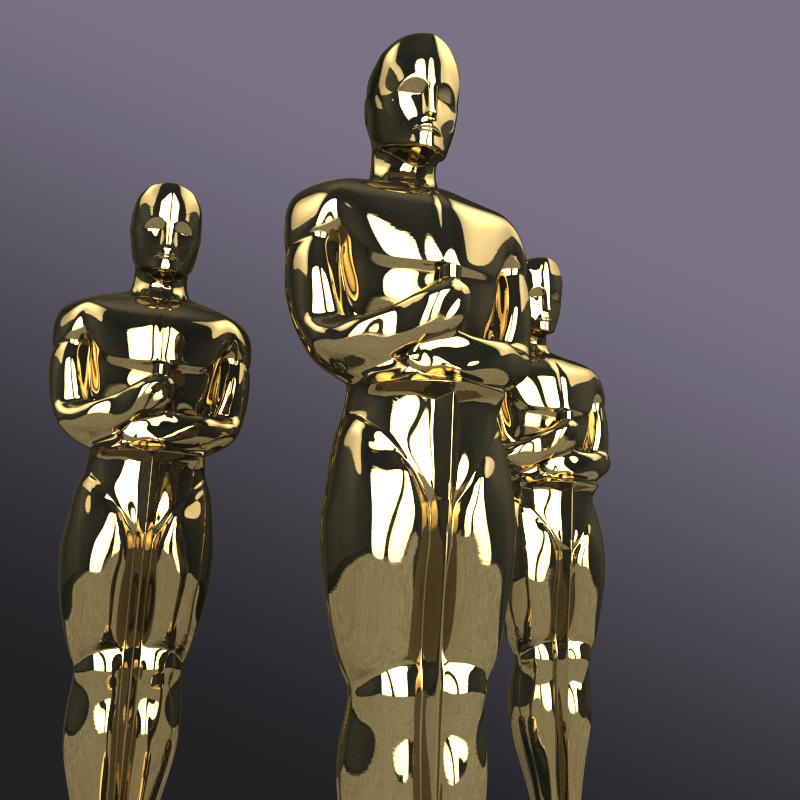 Oscar Award 3D model_2