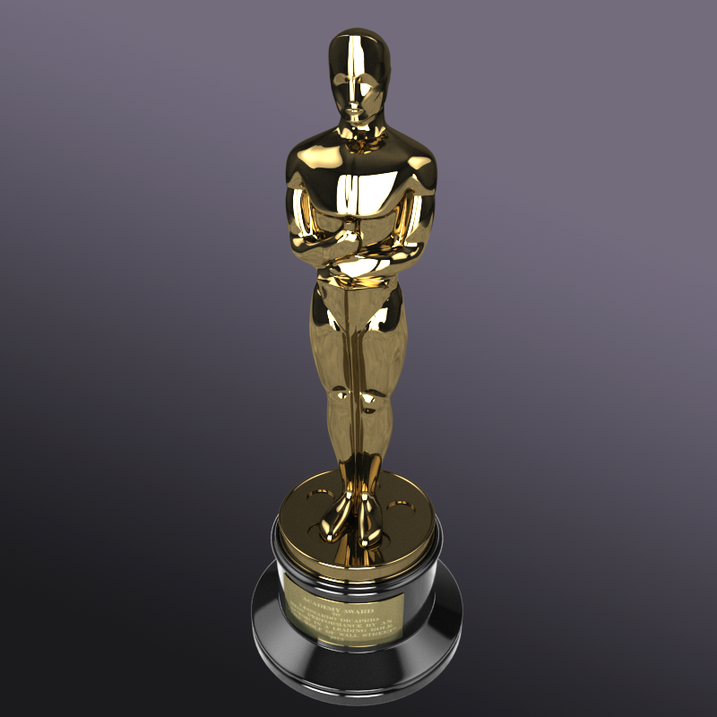 Oscar Award 3D model_1