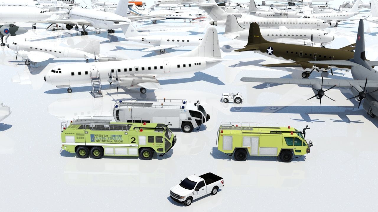 half ton Pickup truck regular cab low poly static Low-poly 3D model_4