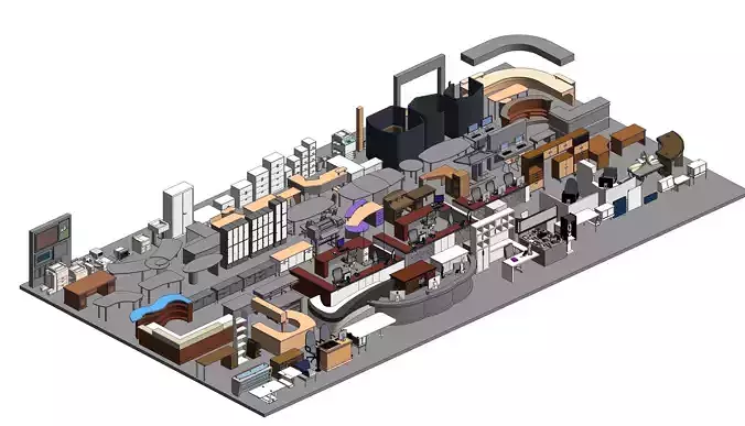 Office interior Revit Family