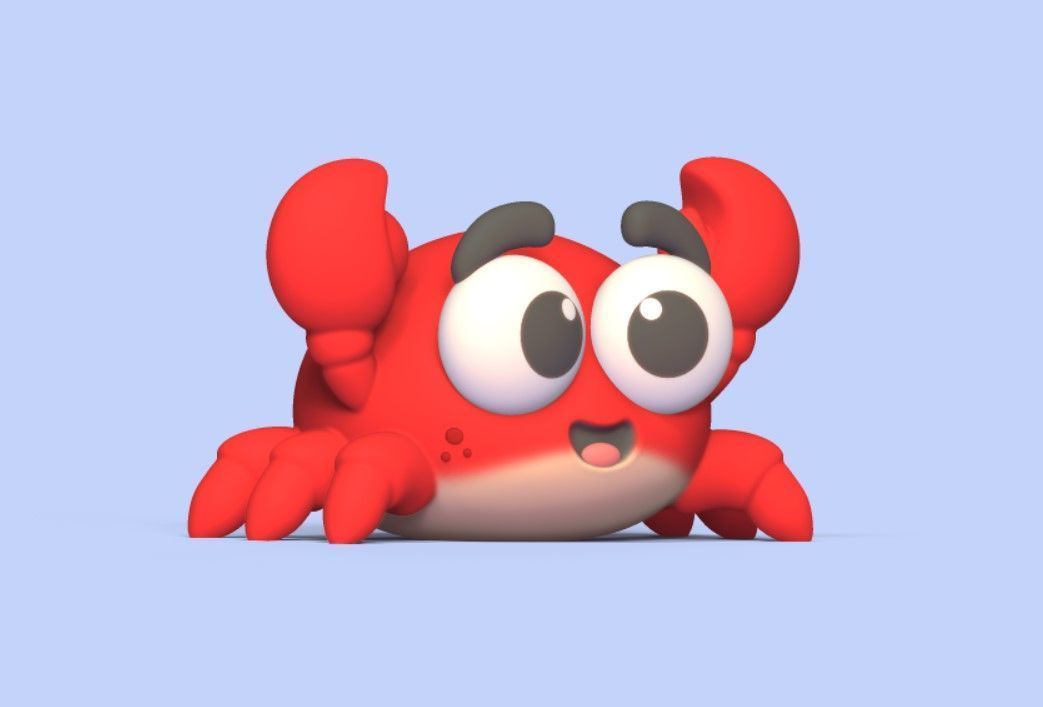 Happy Crab 3D print model_2