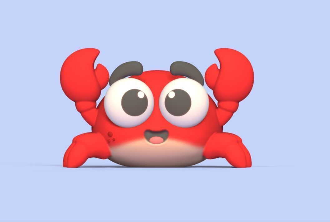 Happy Crab 3D print model_1