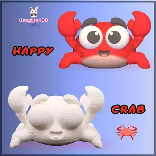 Happy Crab 3D print model