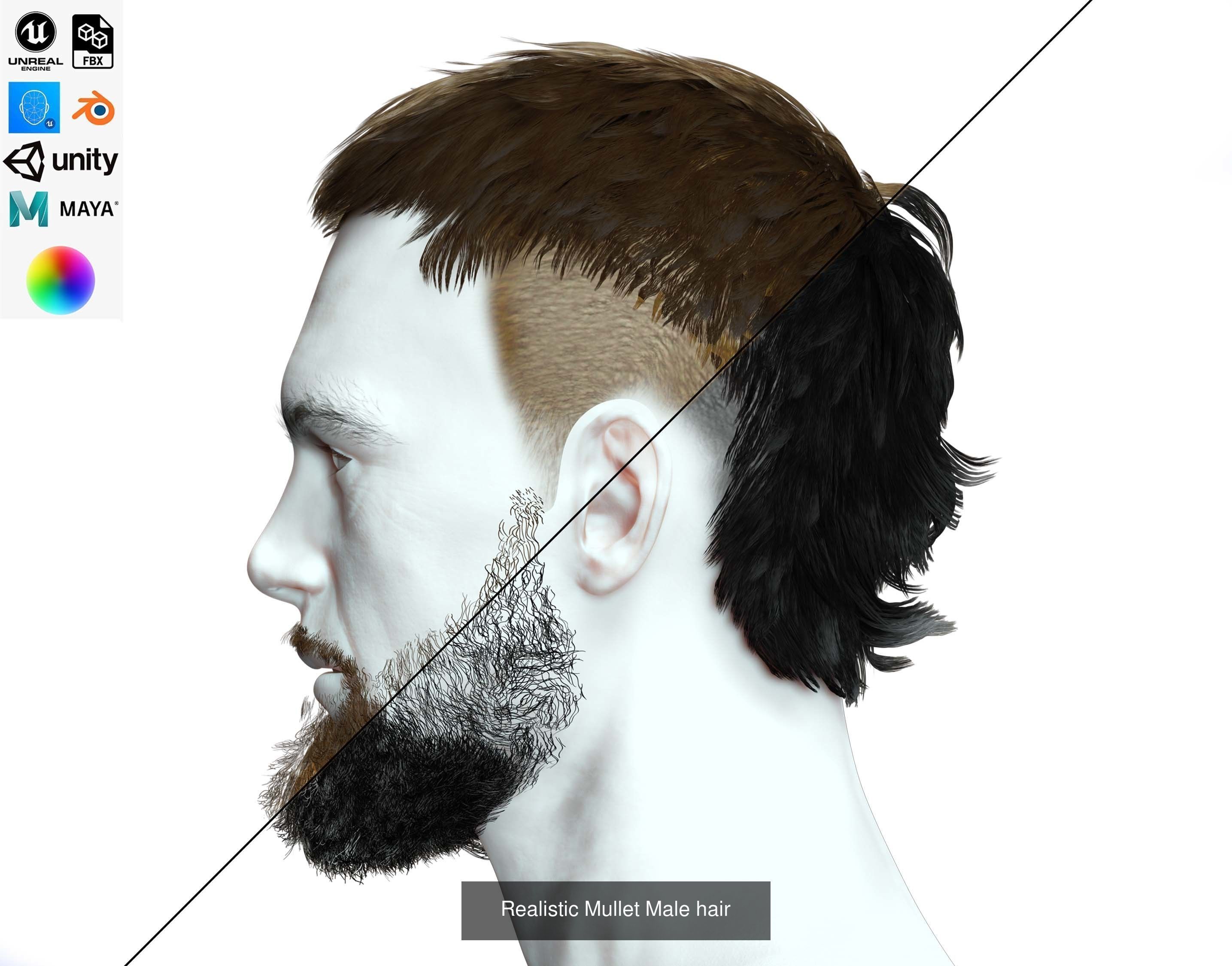 Ultimate hair pack for game and render 3D Model Collection_13