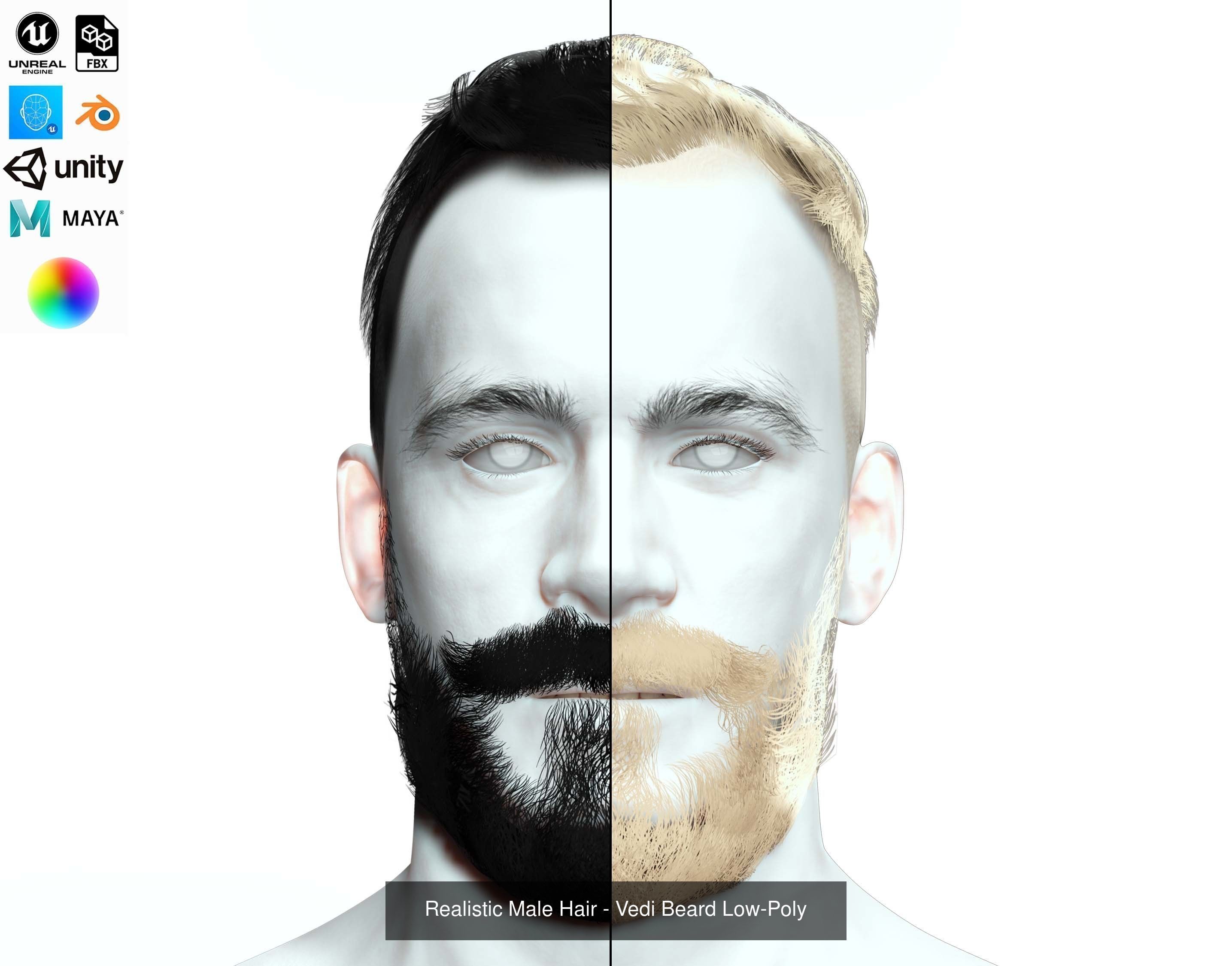 Ultimate hair pack for game and render 3D Model Collection_27