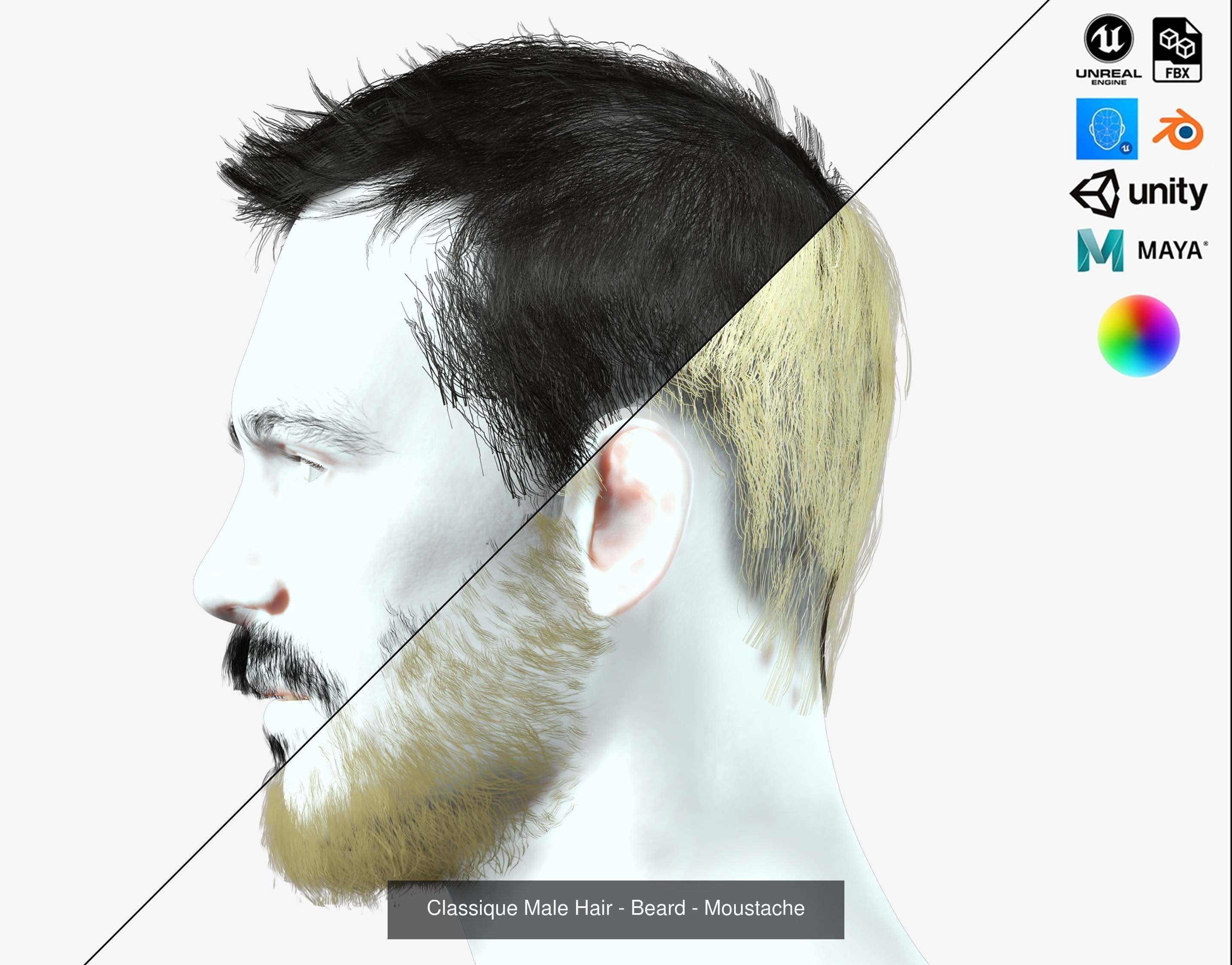 Ultimate hair pack for game and render 3D Model Collection_67