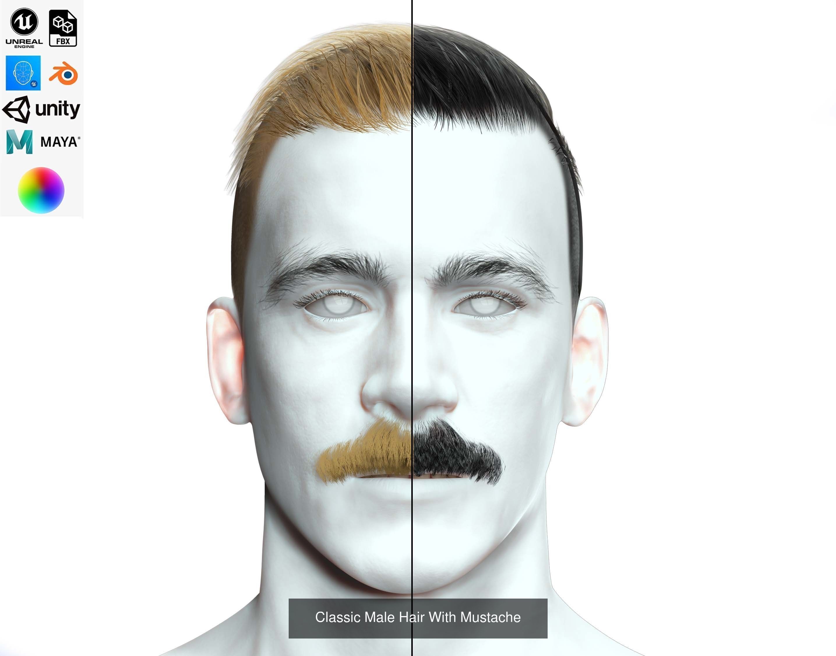 Ultimate hair pack for game and render 3D Model Collection_16