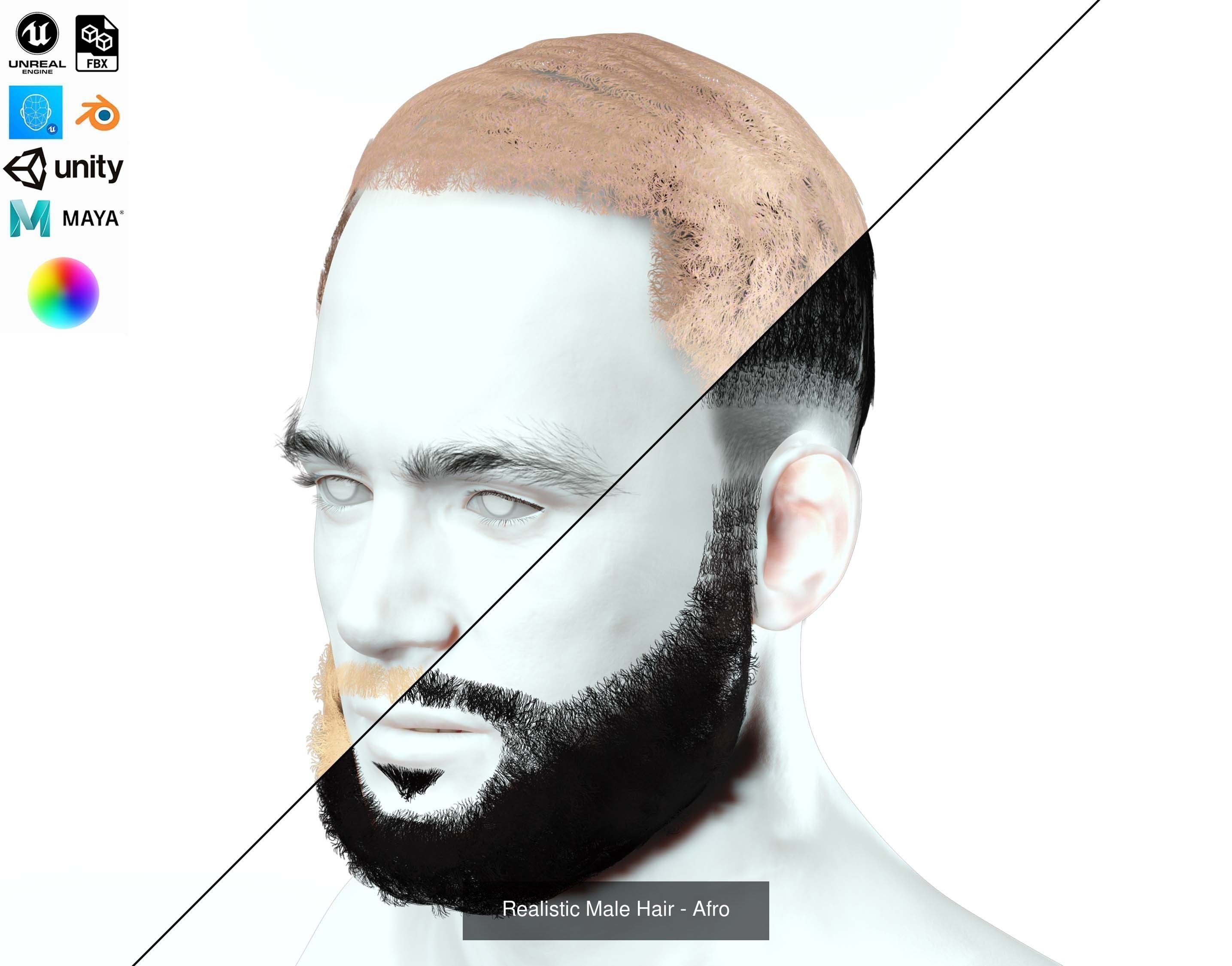 Ultimate hair pack for game and render 3D Model Collection_24