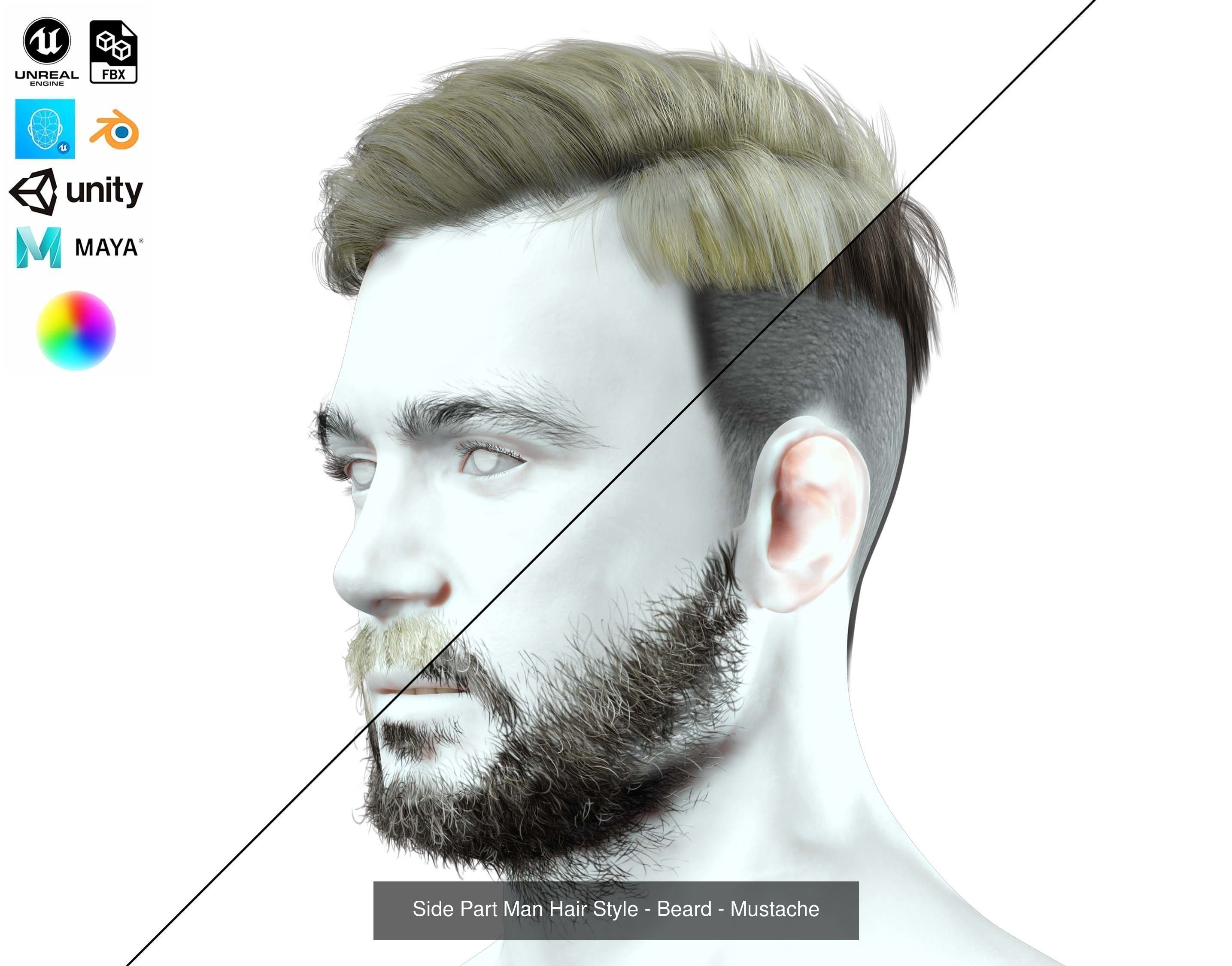 Ultimate hair pack for game and render 3D Model Collection_47