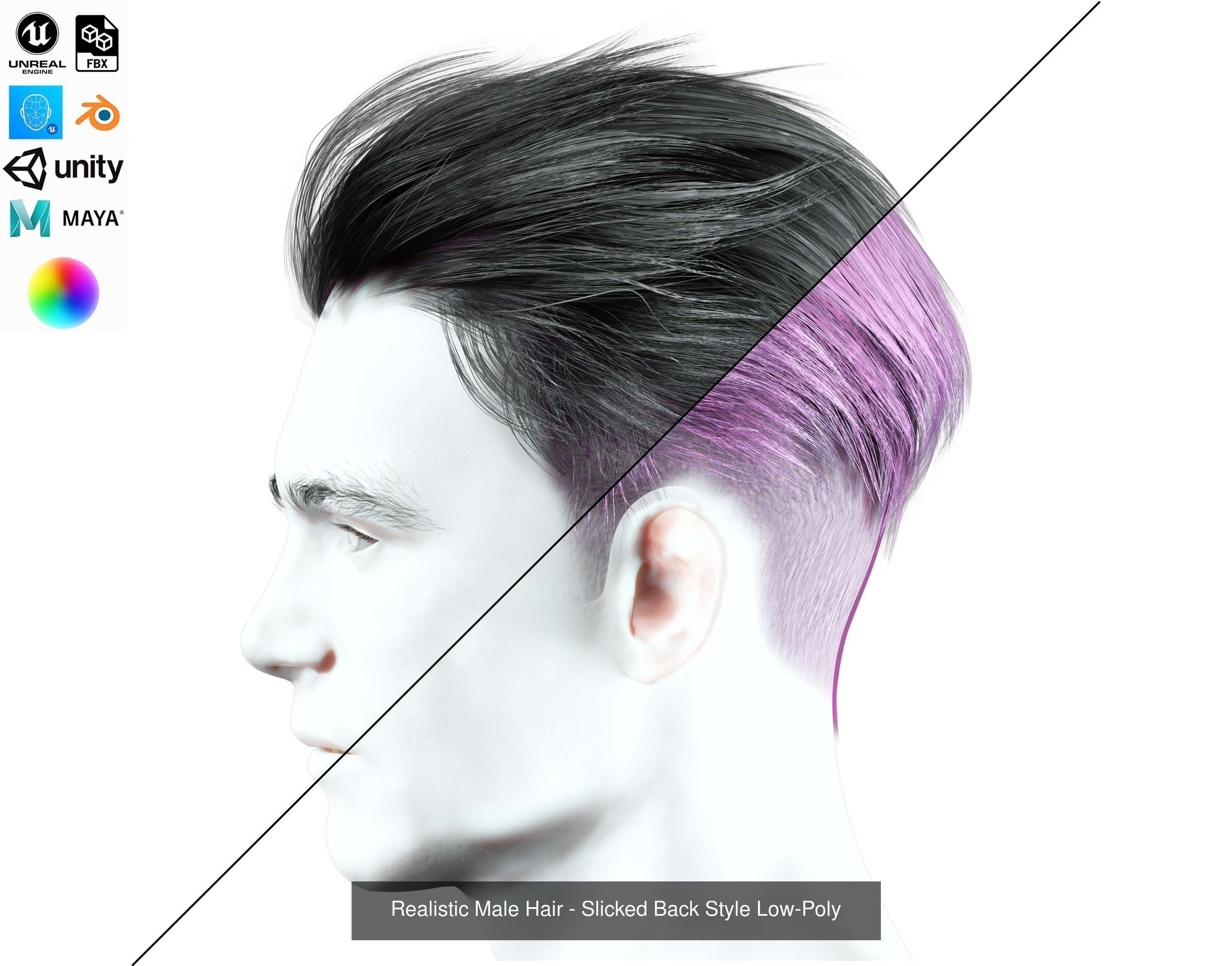 Ultimate hair pack for game and render 3D Model Collection_31