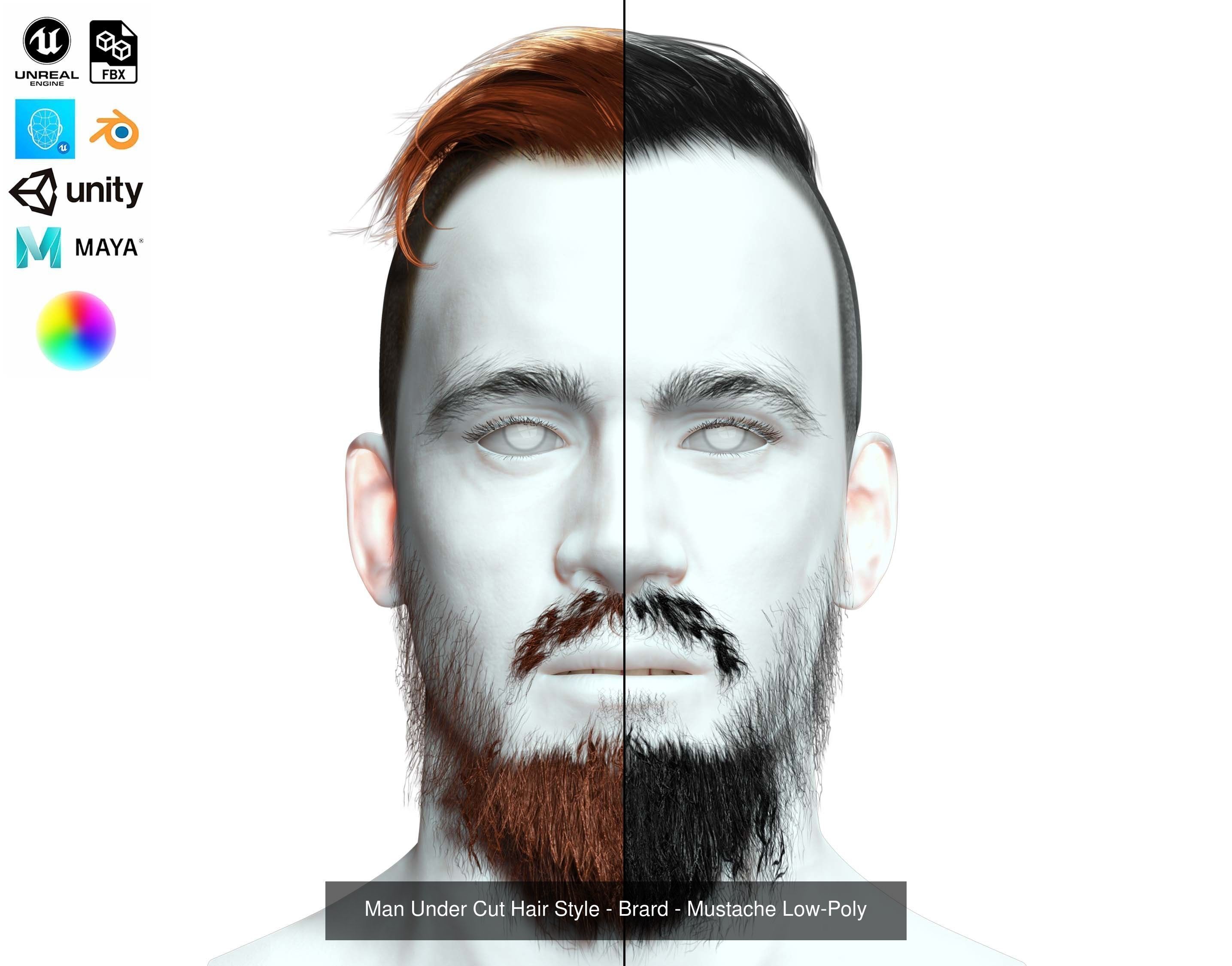 Ultimate hair pack for game and render 3D Model Collection_49