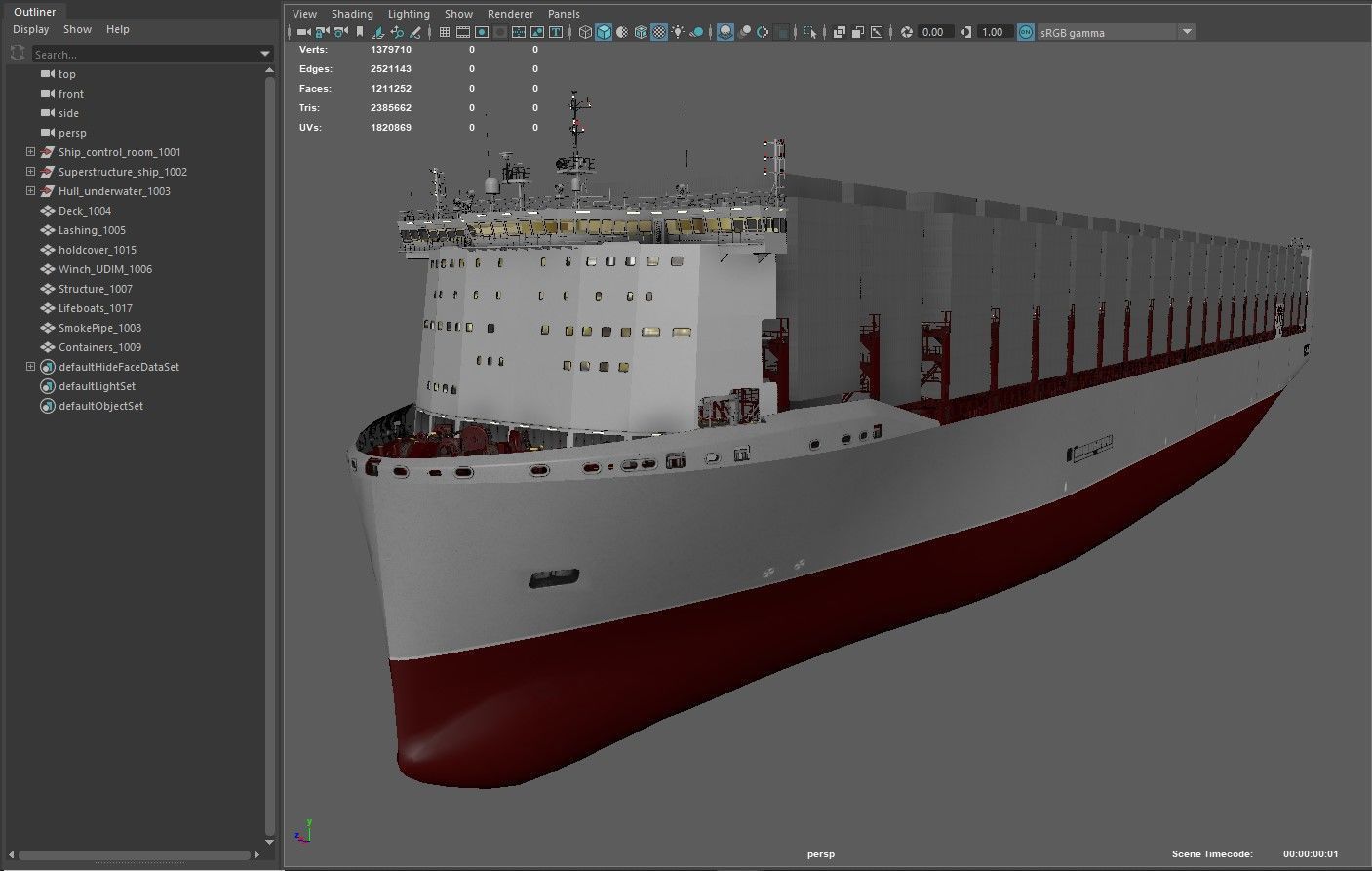 Next Generation Container Ship Grey 3D model_17