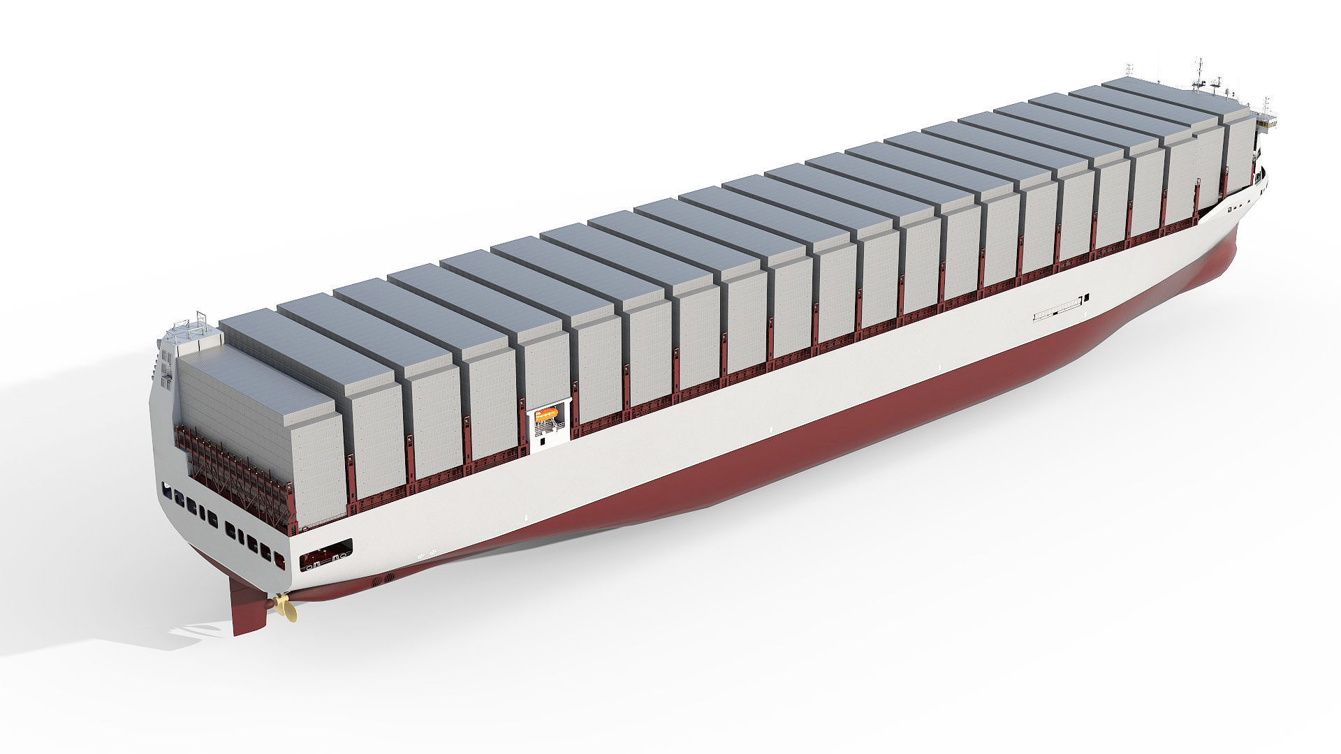 Next Generation Container Ship Grey 3D model_5