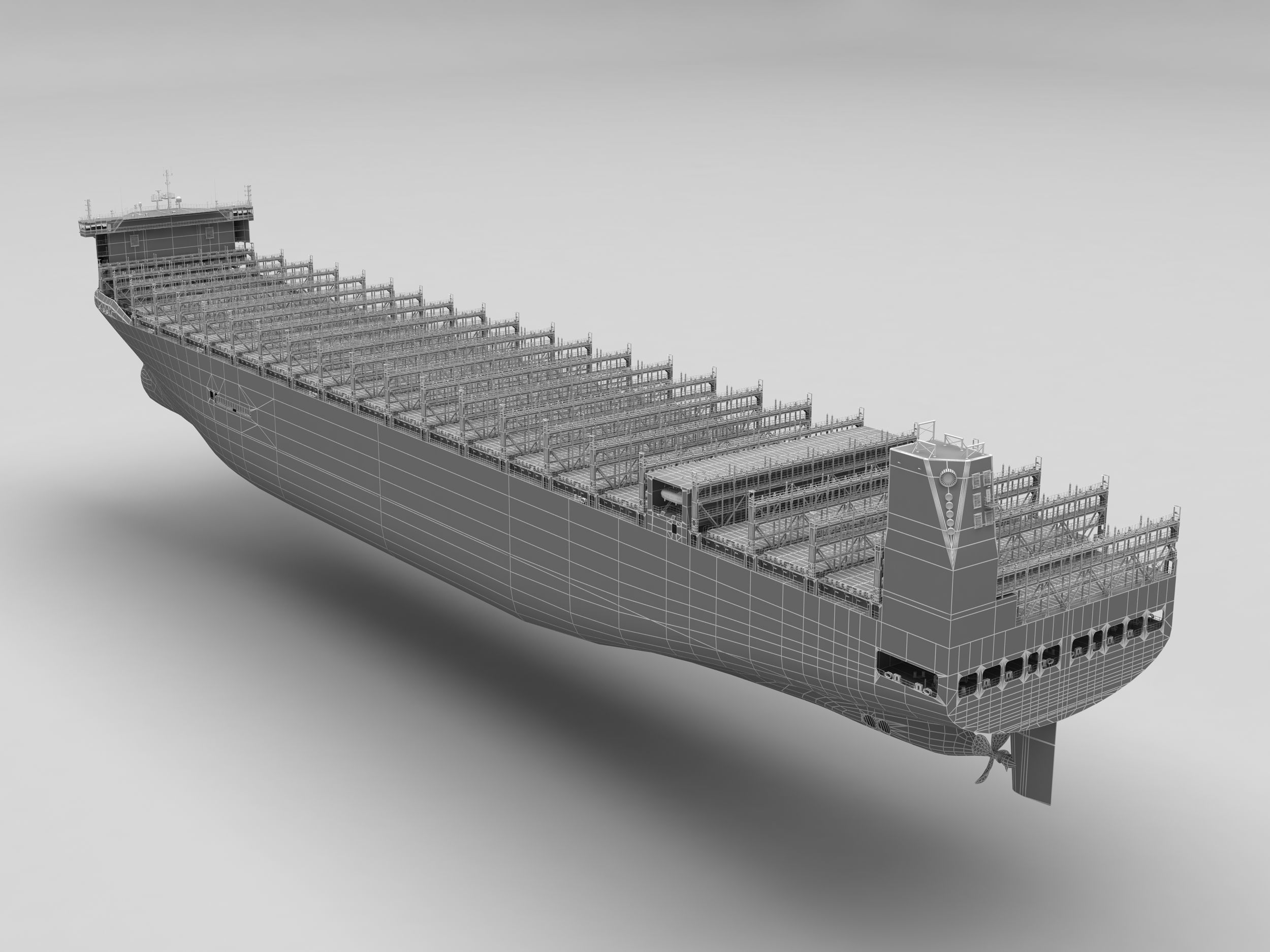 Next Generation Container Ship Grey 3D model_13