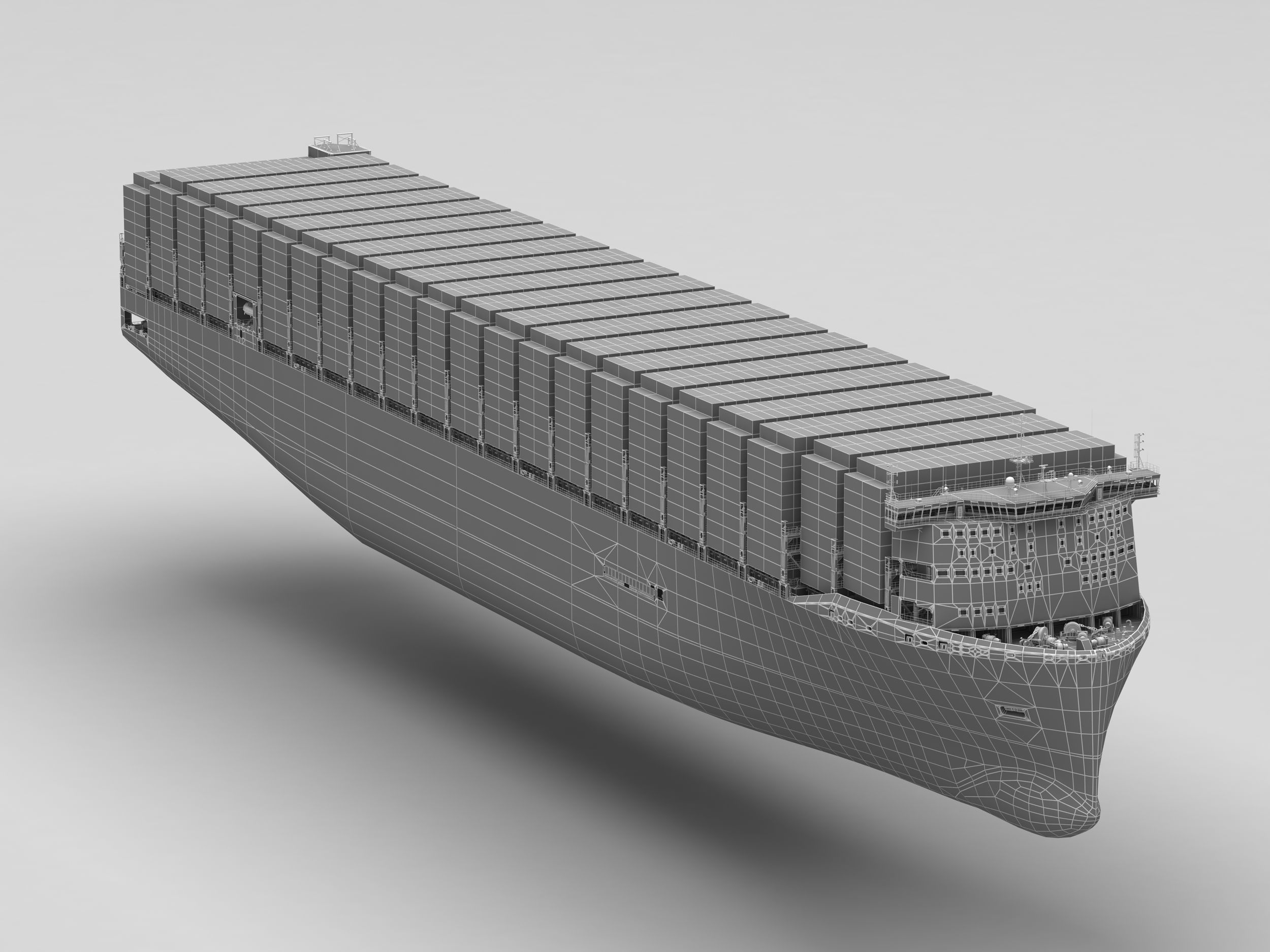 Next Generation Container Ship Grey 3D model_10