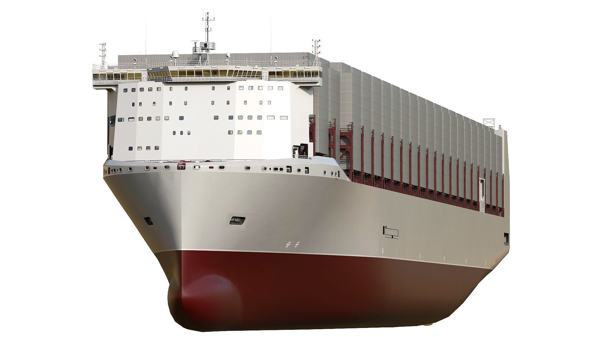 Next Generation Container Ship Grey 3D model_4