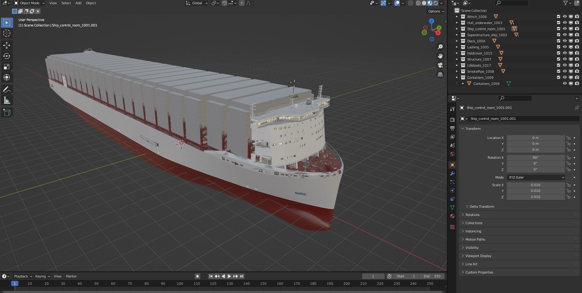 Next Generation Container Ship Grey 3D model_15