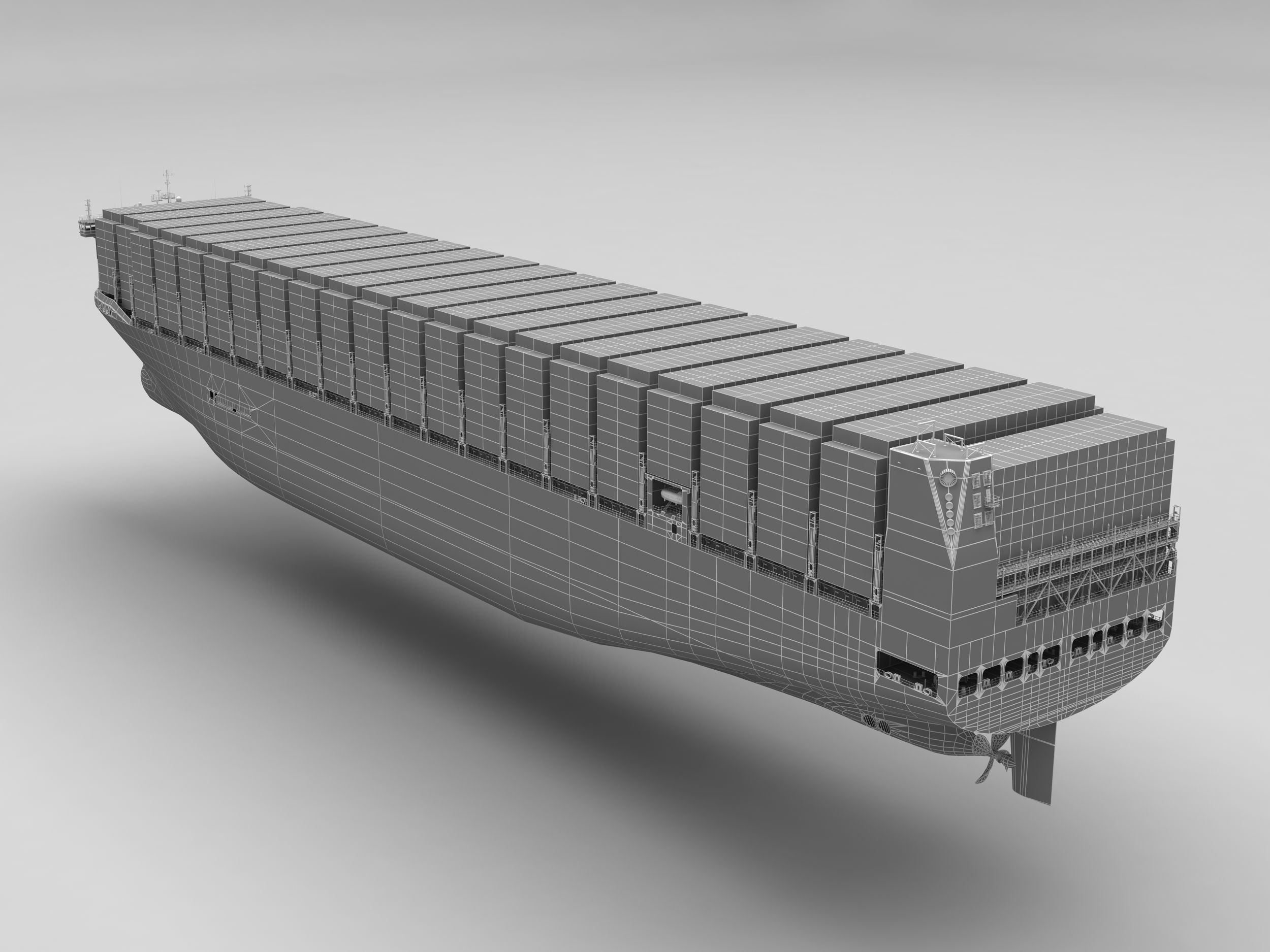 Next Generation Container Ship Grey 3D model_12