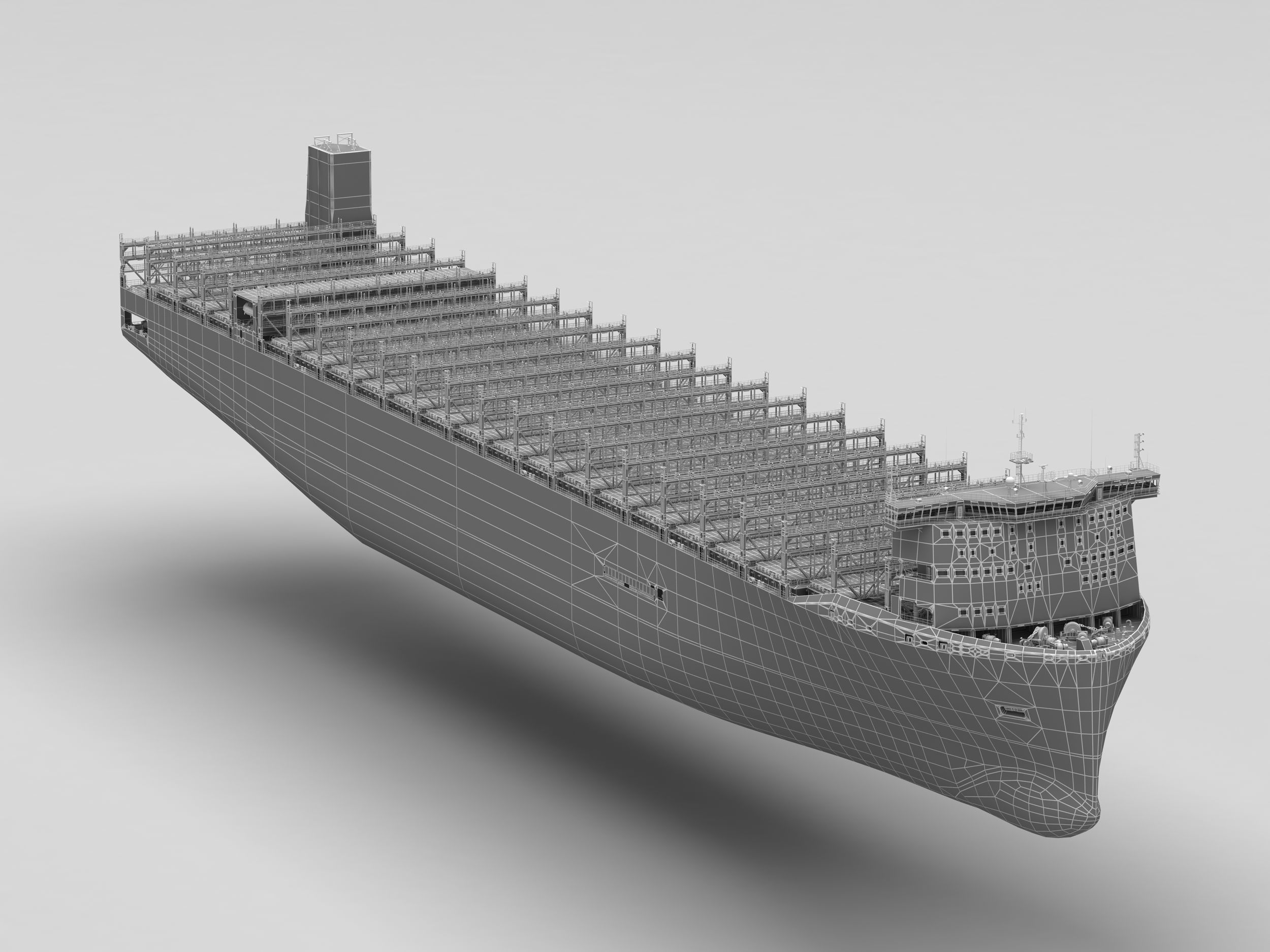 Next Generation Container Ship Grey 3D model_11