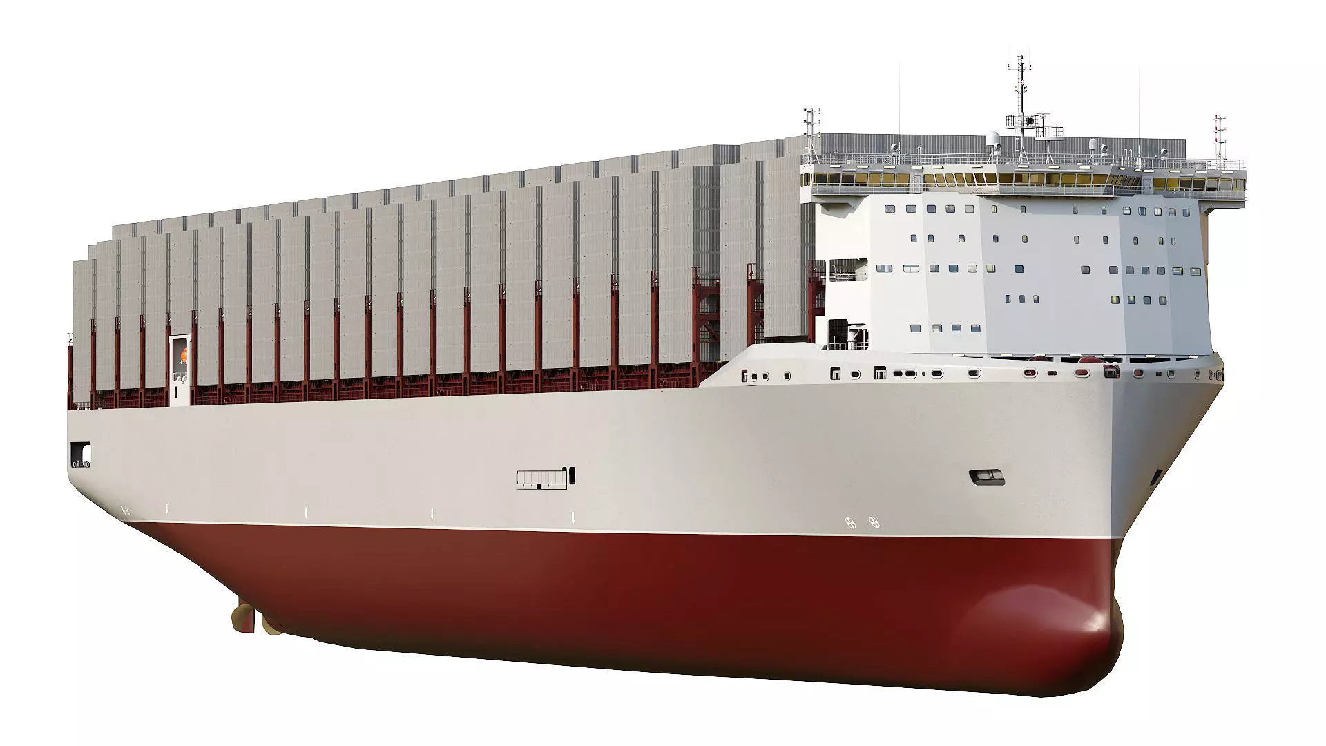 Next Generation Container Ship Grey 3D model_0