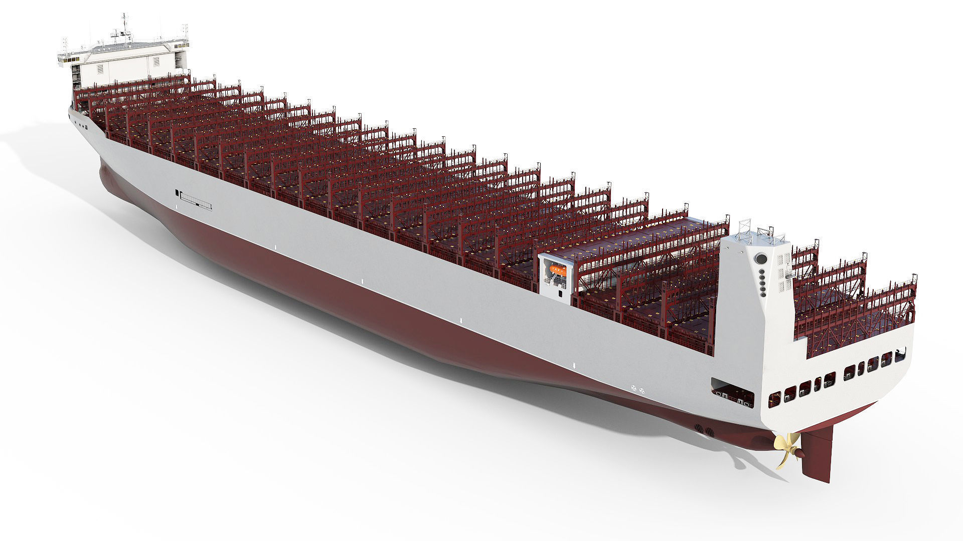 Next Generation Container Ship Grey 3D model_7
