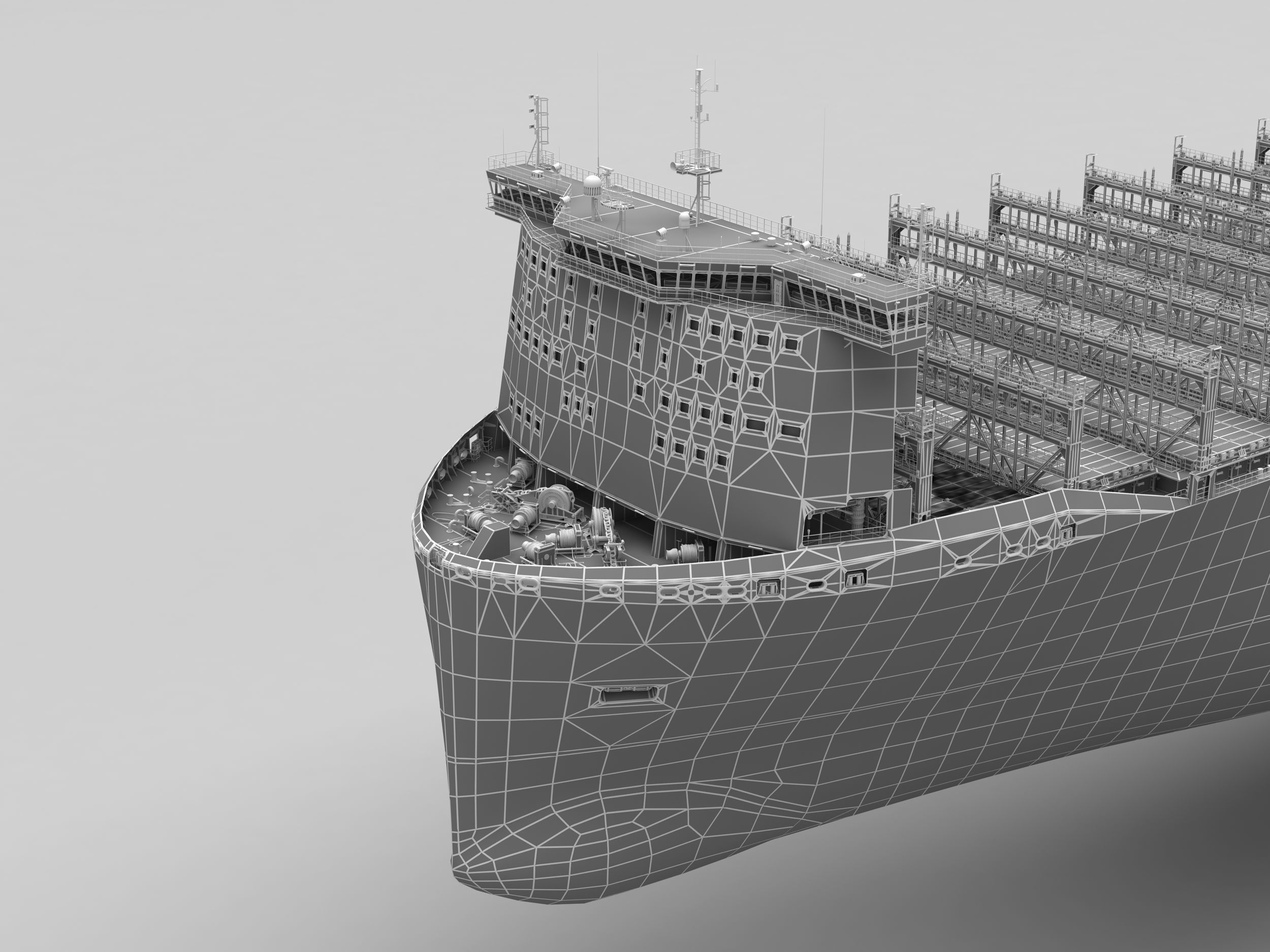 Next Generation Container Ship Grey 3D model_14